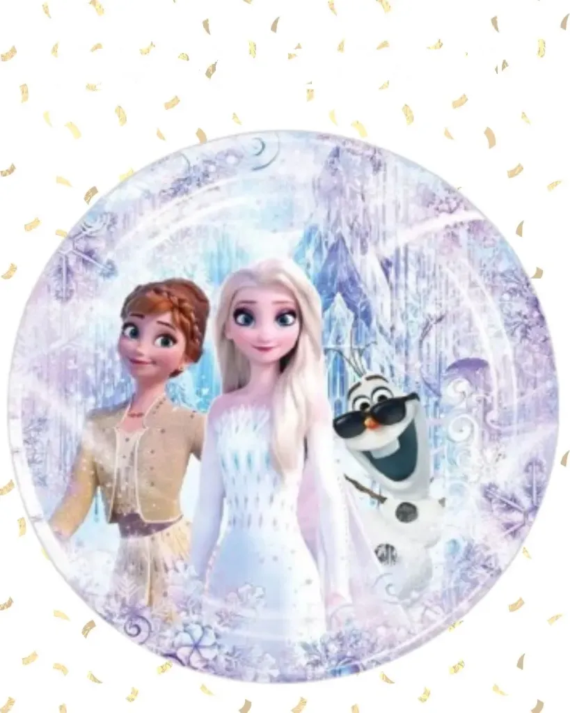 10 Platos Frozen Fiesta Cumpleaños