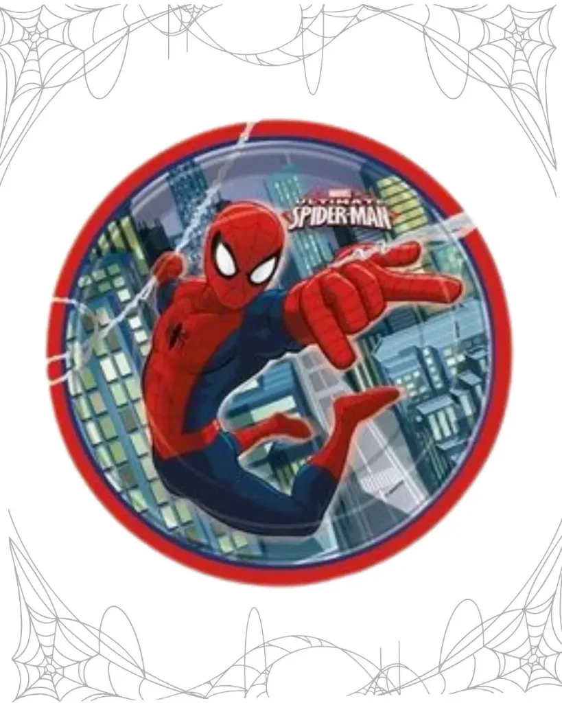 10 Platos Spiderman Fiesta Cumpleaños