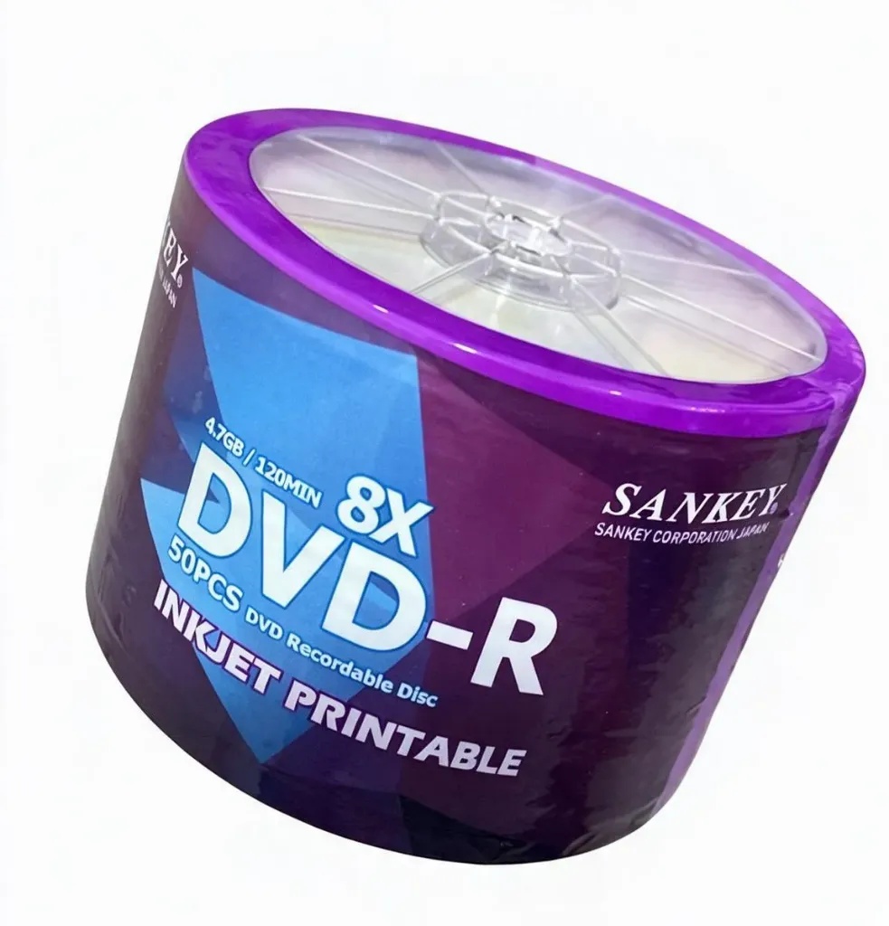 DVD-R Virgen Original Printeable 4.7GB - 120min. 8X (Pack 50 Uds.)
