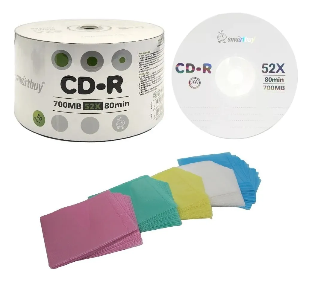 CD-R Virgen Rotulado Original, Con Fundas