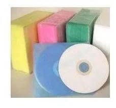 Estuche Bolsa Funda Plástica Para Cd Y Dvd En 5 Colores